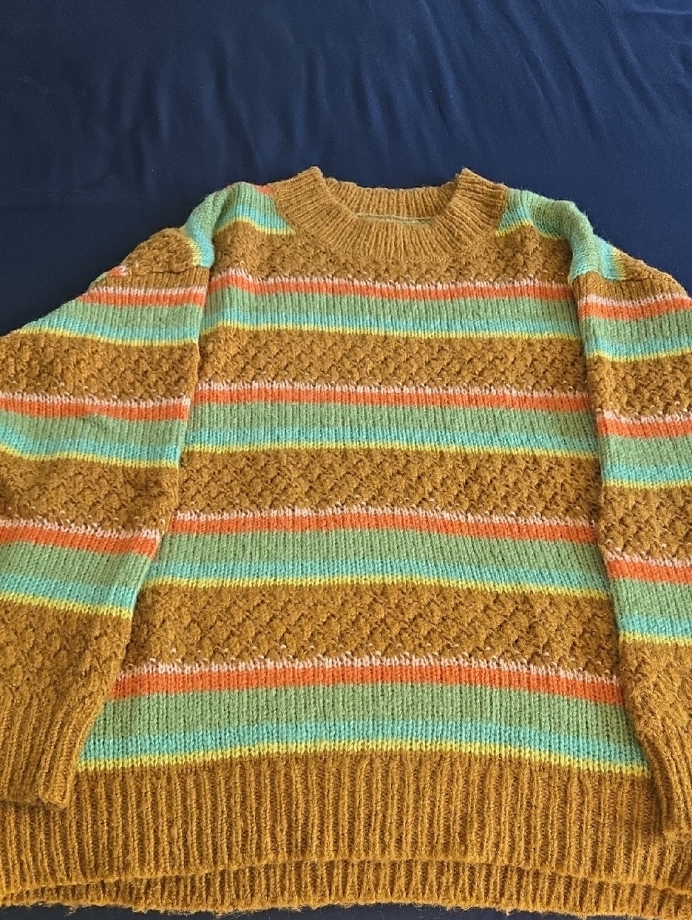 O'Neill Brown, Green, Pink, Over Sized Sweater